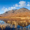 Liathach and reed-fringed lochan, Torridon, Scotland